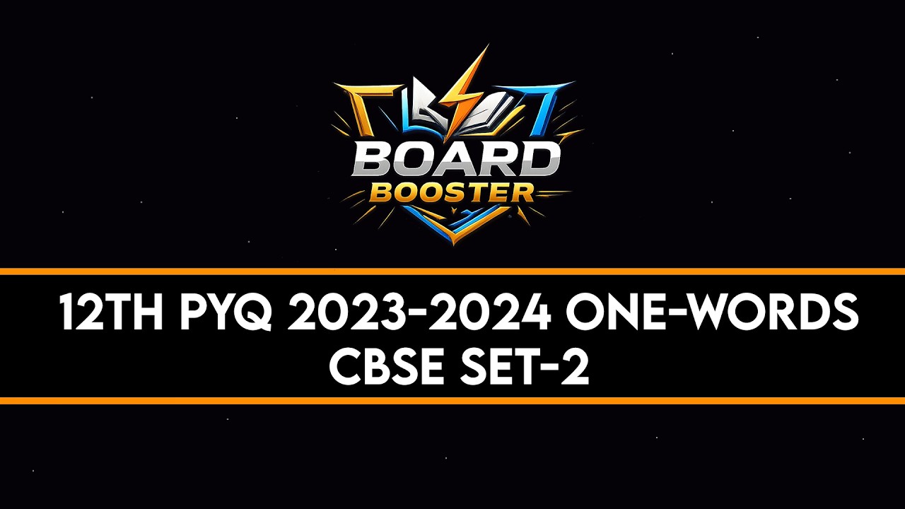 Class 12 Mathematics PYQ Set-2 2023-2024 One words