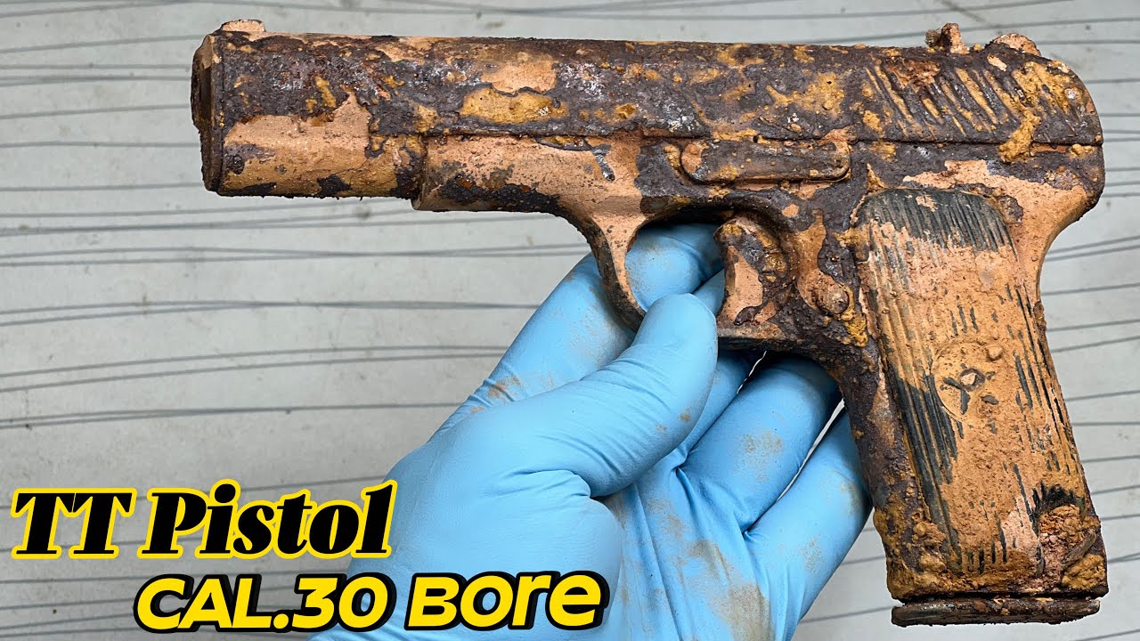 TT CAL.30 Bore pistol restoration (TT-30 Tokarev Auto pistol restoration) Old Gun restoration
