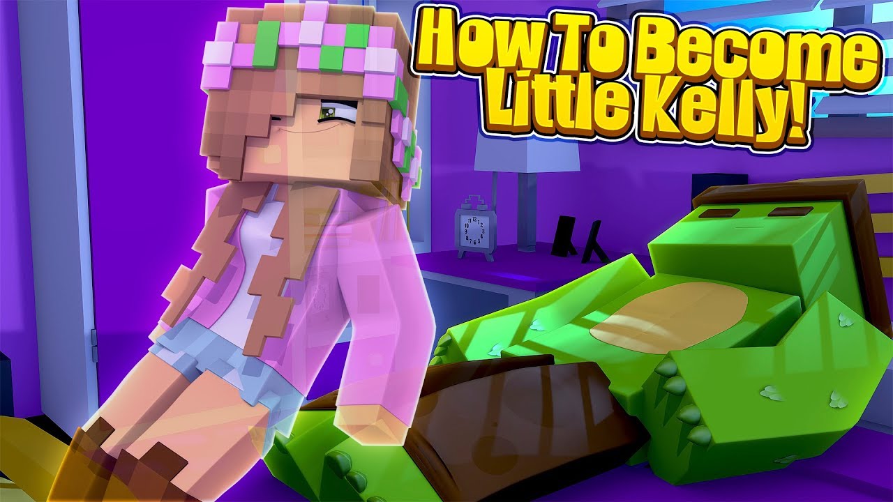 TINYTURTLE TURNS INTO LITTLE KELLY! - Minecraft