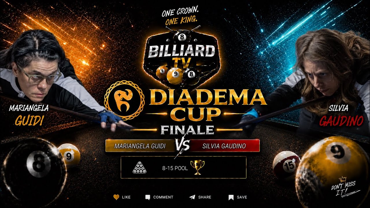 SILVIA GAUDINO VS MARIANGELA GUIDI DIADEMA CUP BILLIARD TV