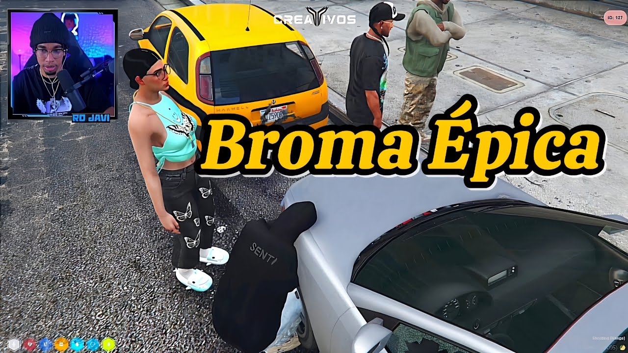 Rdjavi Juega Una Broma Épica A Los Tiguere: ¡Quitándoles La Llanta A Sus Carros Gta Rp!
