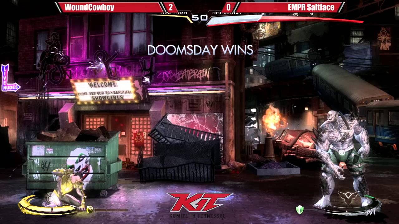 Injustice @ KIT15 - WoundCowboy (Sinestro) против EMPR Saltface (Doomsday) [720p/60fps]