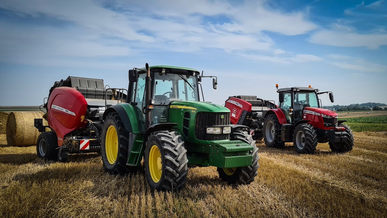 Prasowanie na Duża skale! | Słoma w Gr. Suszek 2020 | 4x Massey | John Deere 6630