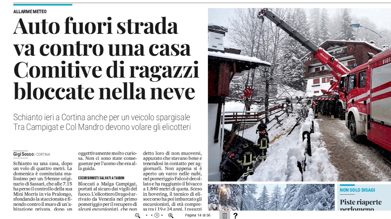 L'ultima neve tra incidenti ed escursionisti bloccati in malga