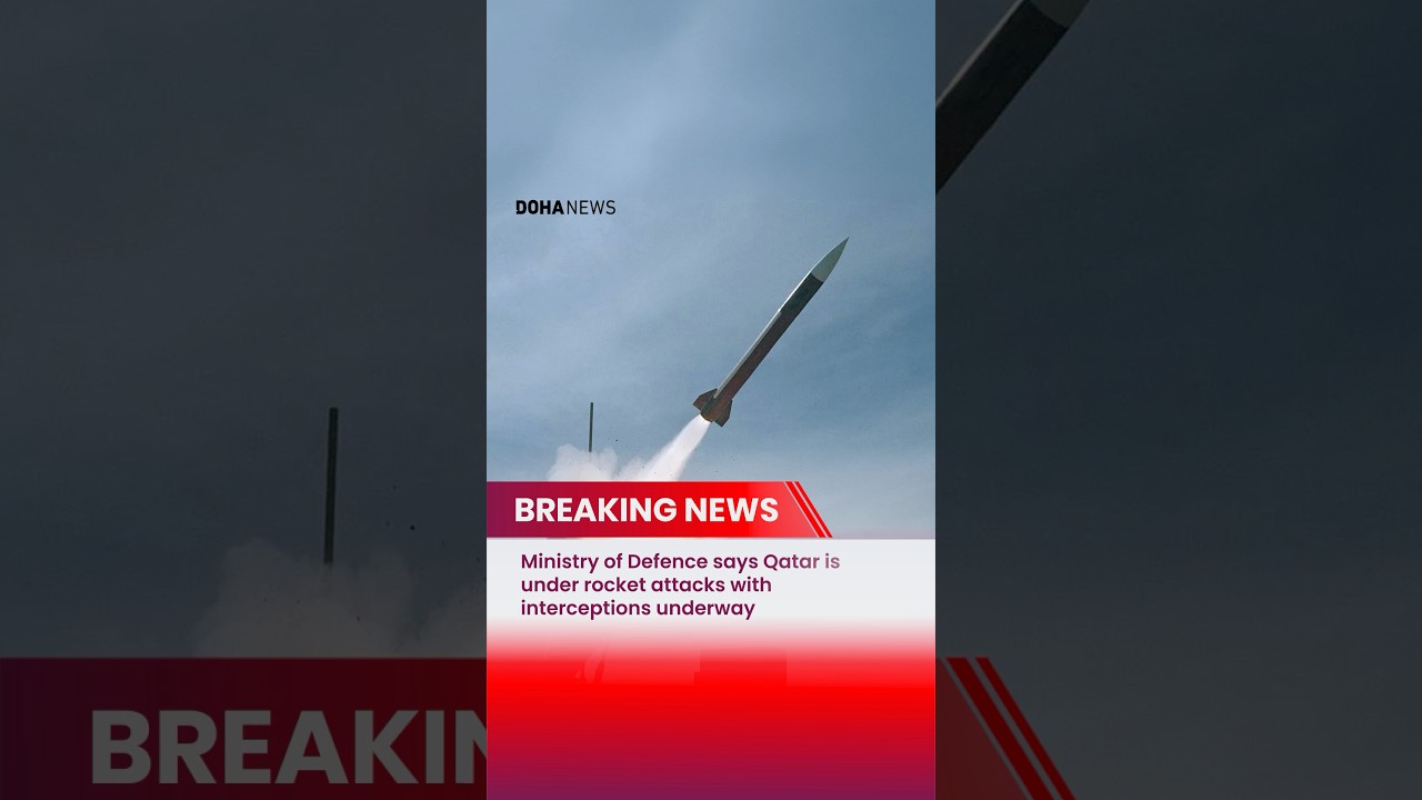 Ministry of Defence says Qatar is under rocket attacks with interceptions underway, urges calm