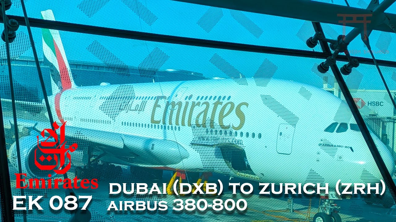 First Timer on Airbus A380 Emirates| Flight  EK 087 DXB Dubai to ZRH Zurich Switzerland