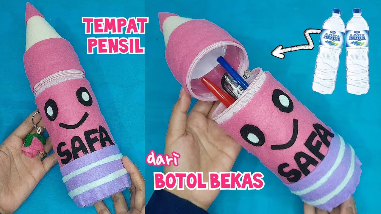 Tempat Pensil dari Botol Bekas | Craft ideas Plastic Bottle