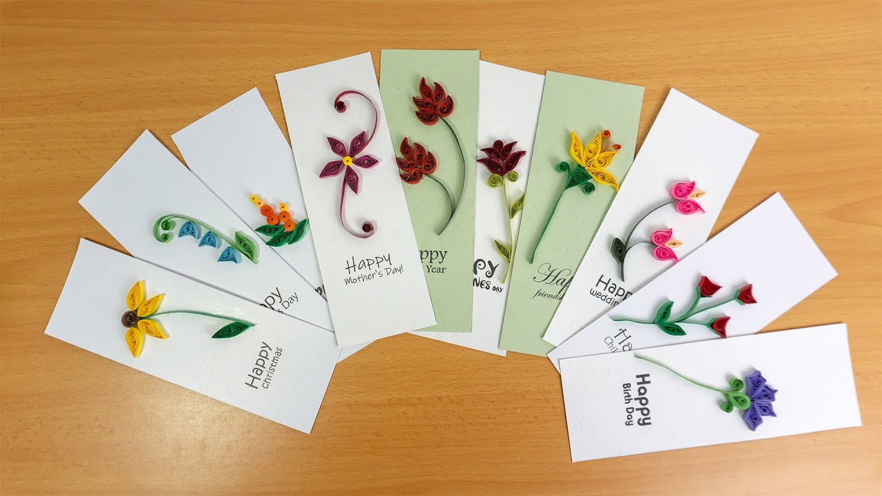 10 Easy Quilled Greeting Cards - Simple DIY Ideas