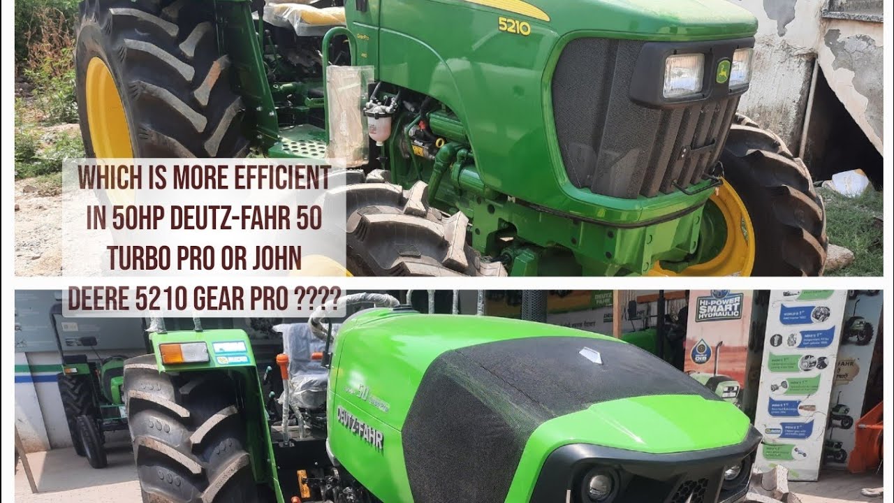 JOHN DEERE 5210 GEAR PRO 4WD VS DEUTZ-FAHR 50 TURBO PRO KEDA KING 🤴 HAI ?? #trending