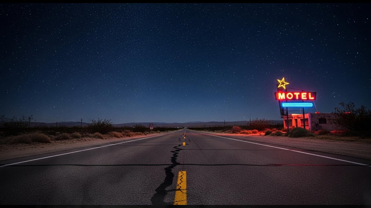 Desert Lights at Midnight – Cinematic Soft Rock Ballad Inspired by Classic American Road Music