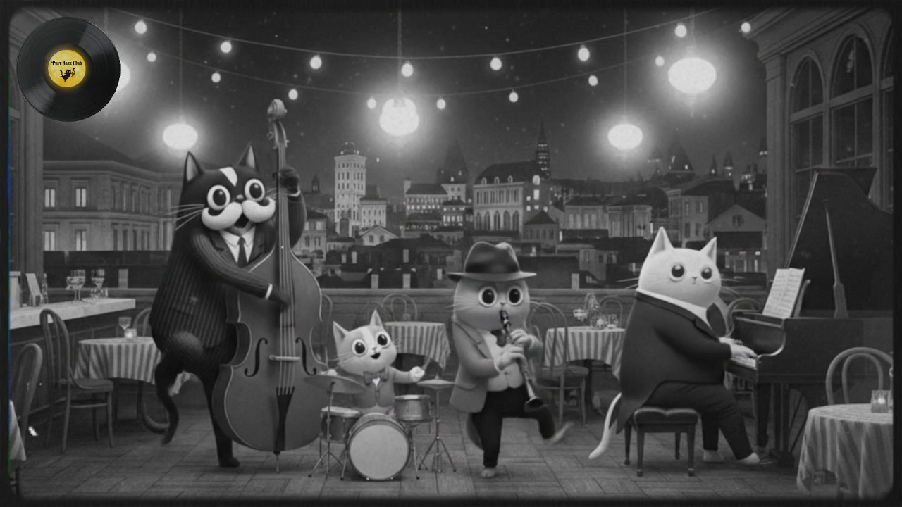 🐱Midnight in Milan | 1950s Retro Noir Jazz & Relaxing Feline Vibes 🐾🍷