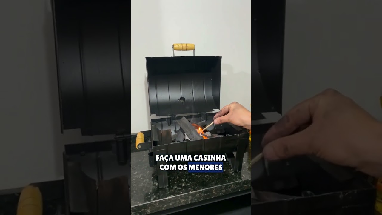Churrasqueira Bafinho de mesa para apartamento! J&aacute; sabe acender ? #churrasco #comfortfood