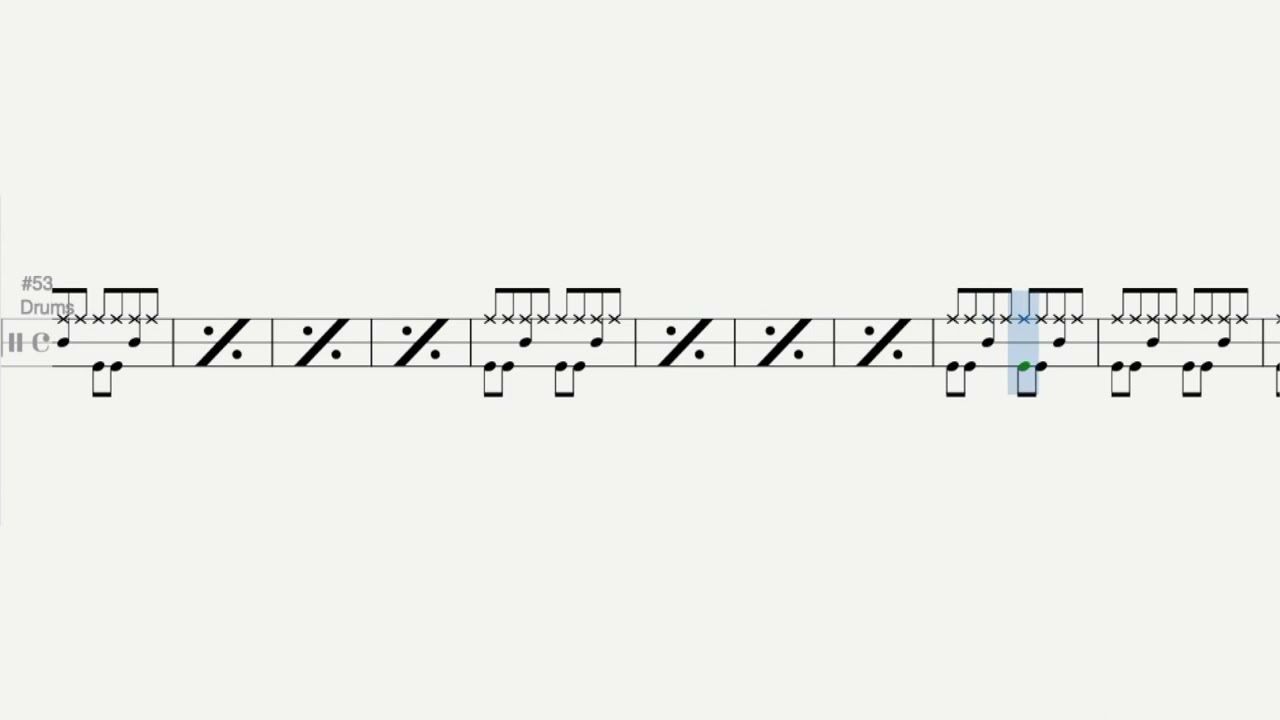 Territorial Pissings (Nirvana) Drum Transcript