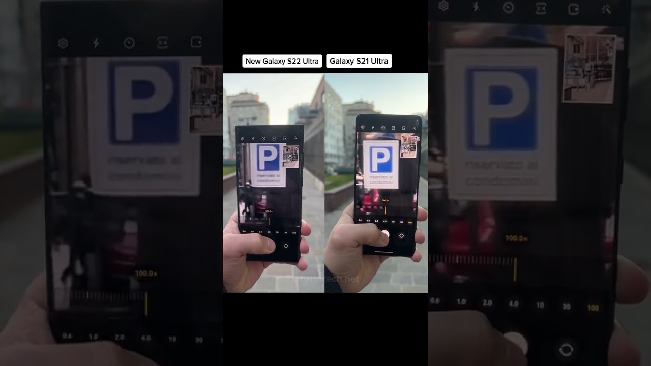Samsung S21 Ultra VS S22 Ultra camera zoom #shorts