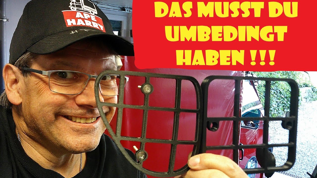NEUES Ape 50 Zubehör !!! BLINKER RÜCKLGLAS GITTER von Italobee @Ape Harry