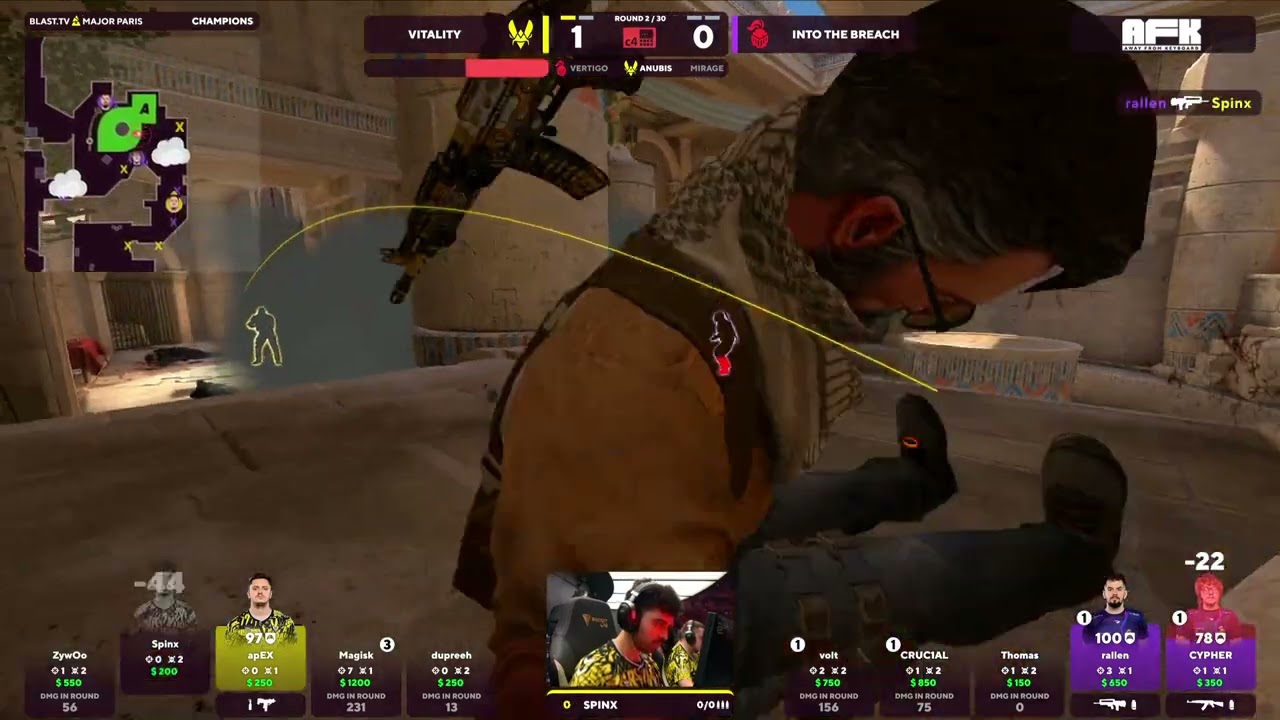 rallen 10 sec defuse vs Vitality / Blast Paris Major / CS:GO