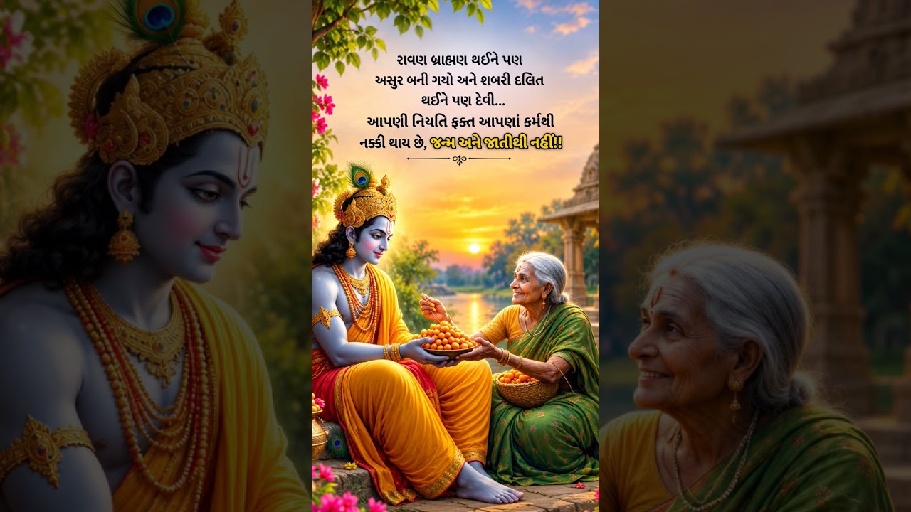 Ravana became a Brahmin but also an Asura and Shabri became a Dalit but also a Goddess... Our destiny is determined only by our deeds.