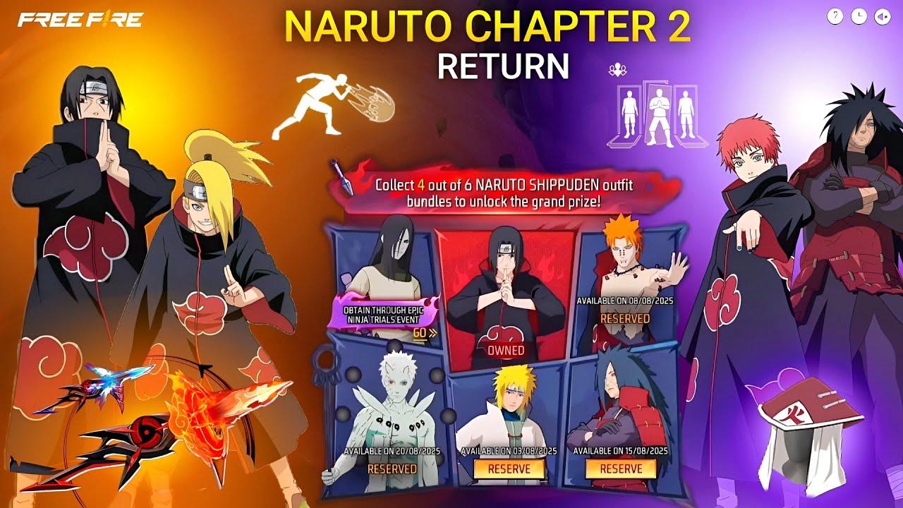 Naruto Chapter 2 Return💥Naruto Event in Free Fire🤯🥳| Free Fire New Event l Ff New Even
