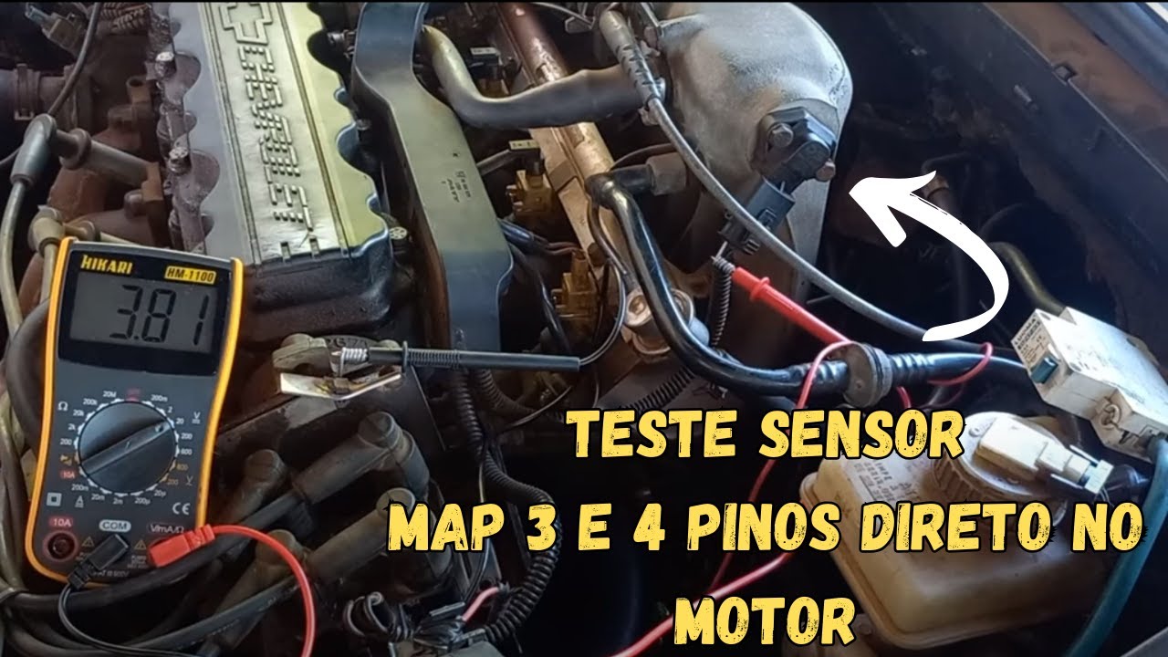 Teste sensor map 3 e 4 pinos direto no motor funcionando.