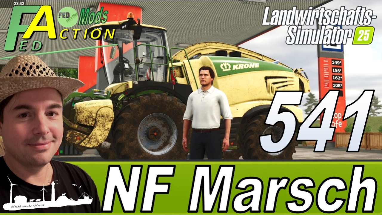 LS25 🚜 541 NF Marsch 4fach Hier war tanken noch günstig #landwirtschaftssimulator25 #letsplay
