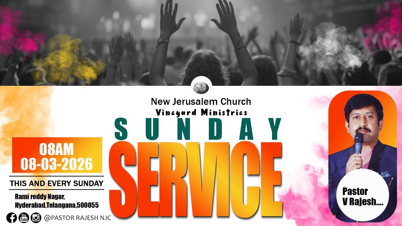SUNDAY WORSHIP//08-03-2026//#teluguchristianmessage #newjerusalemchurch #pastorrajeshnjc