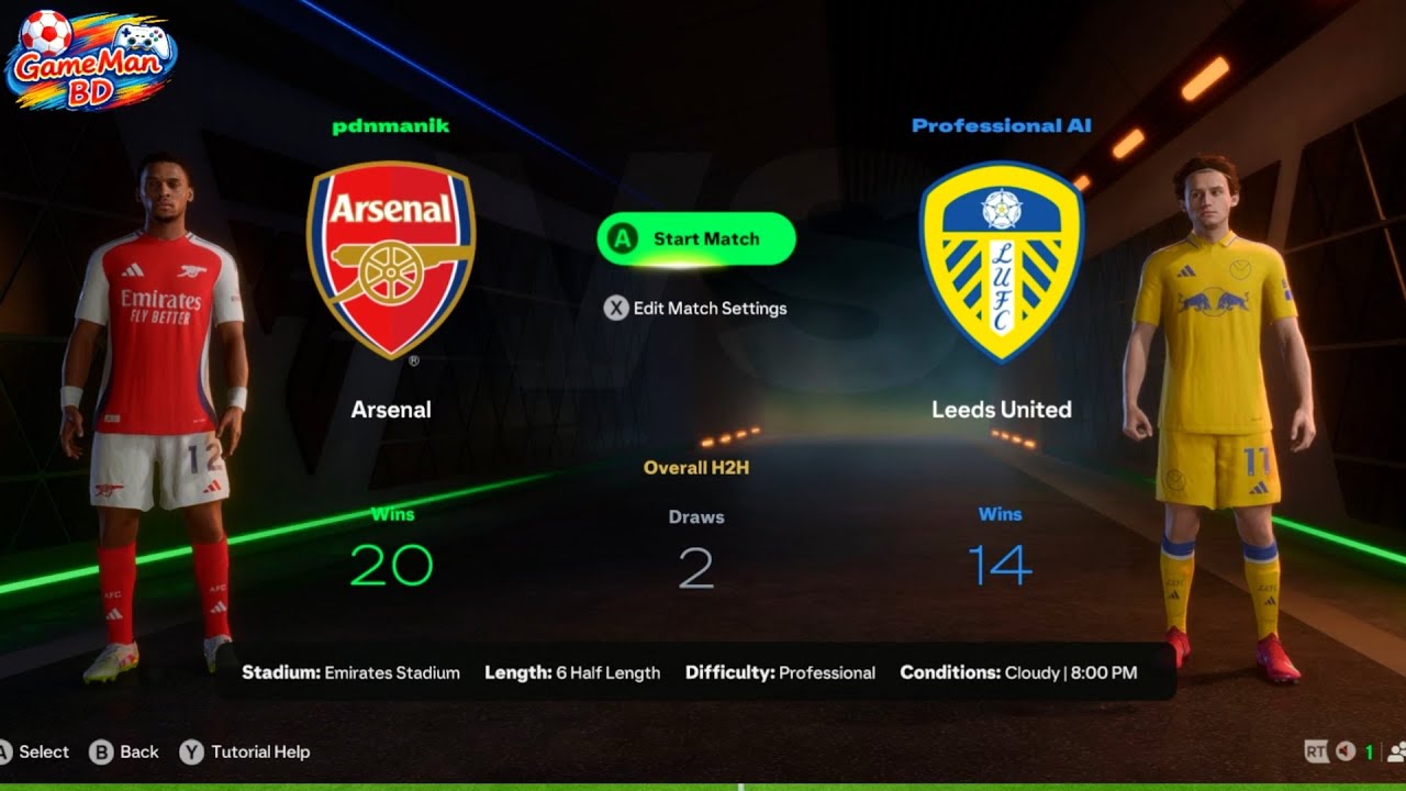 Arsenal vs Leeds united | Full match | Premier League 25/26 -Game Play
