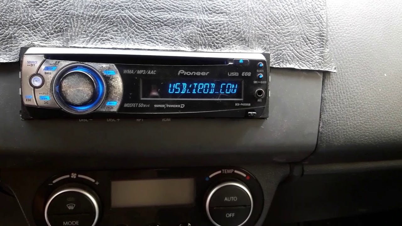 Pioneer deh-p4050ub programacion reloj