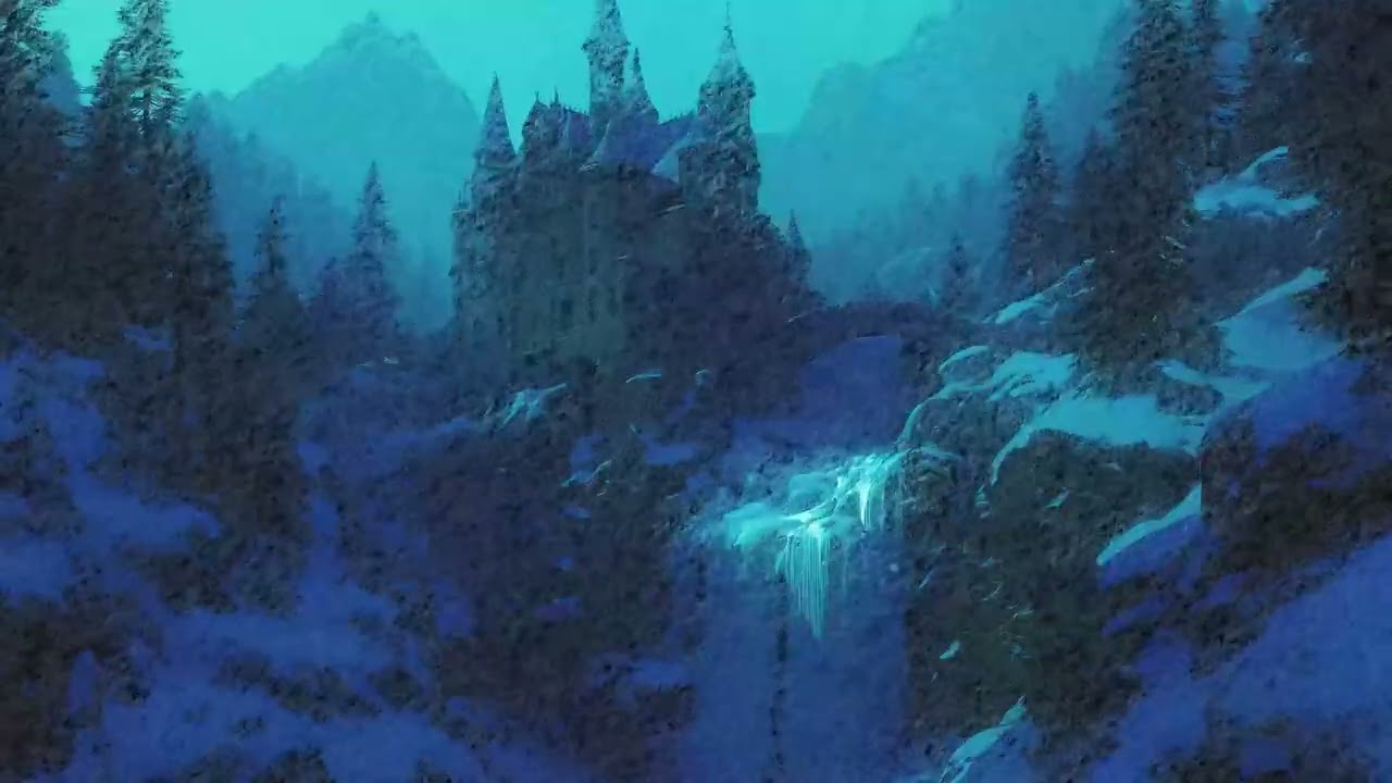 Violent Blizzard Rolling Through Ancient Medieval Castles | Winter Storm Wind Ambience for Sleep