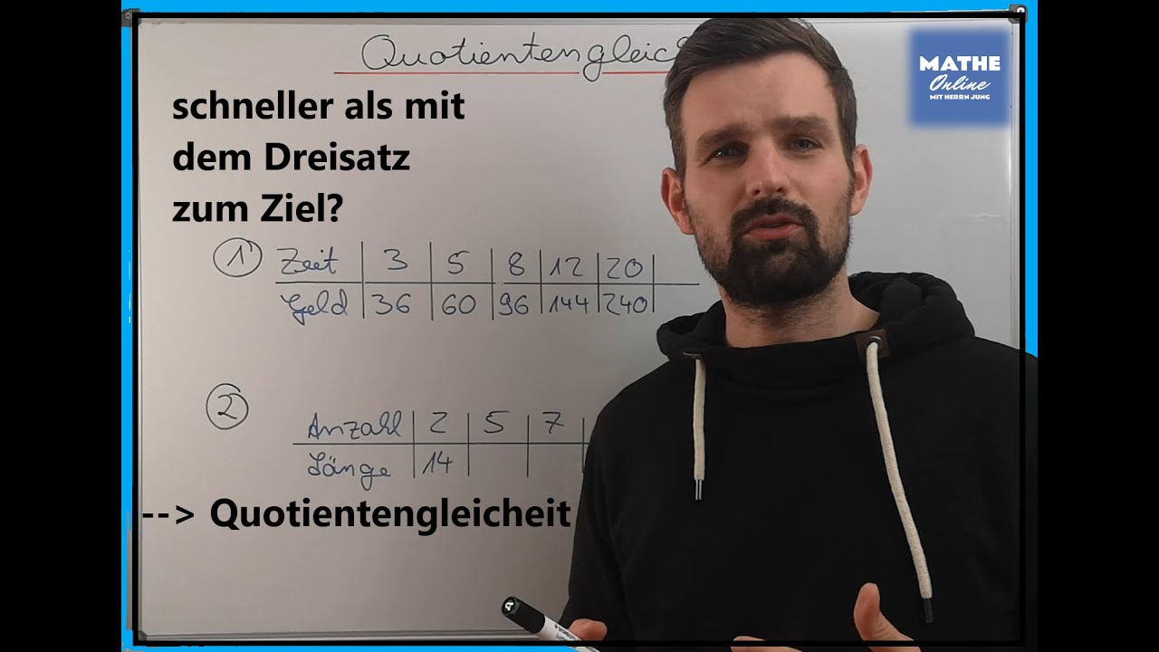 Quotientengleicheit: direkt erkennen, ob die Zuordnung proportional ist