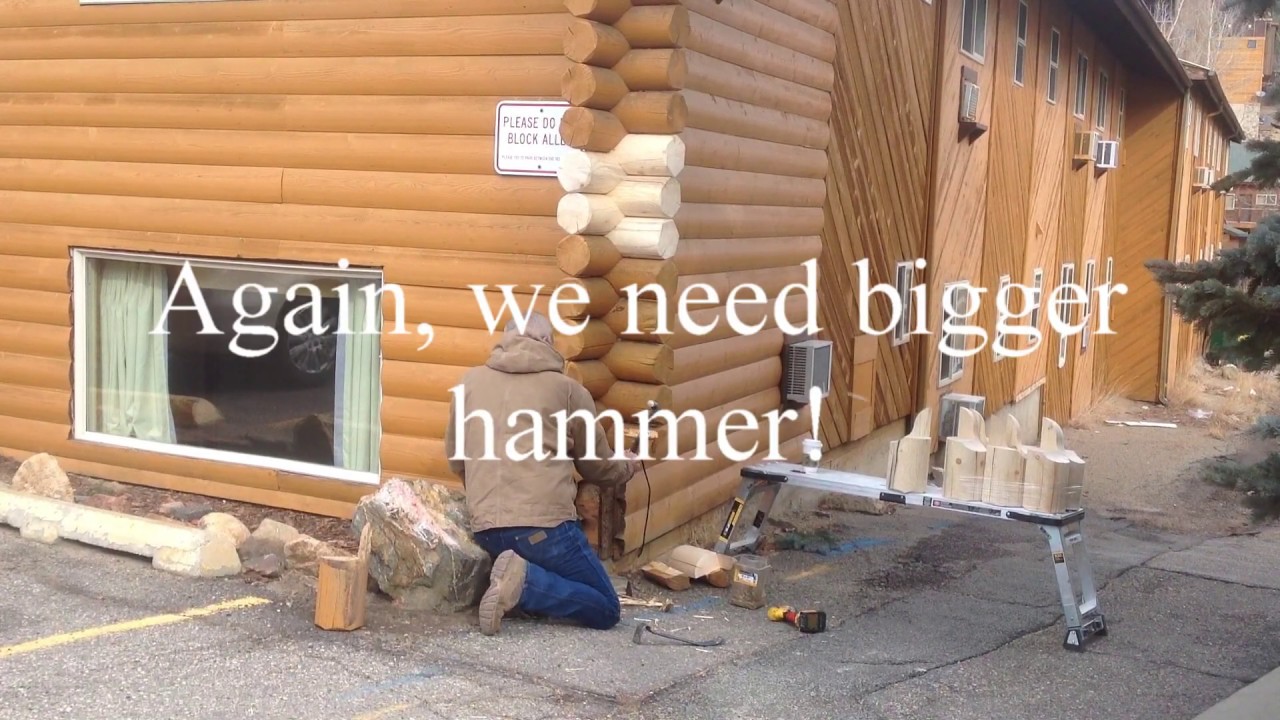 Log siding corner replacement