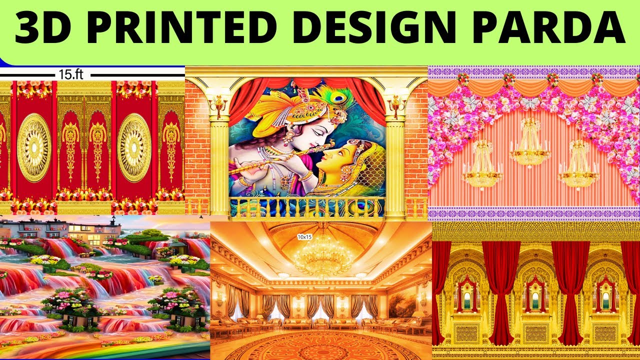 💥3D printed design parda sidewall for mondap decoration