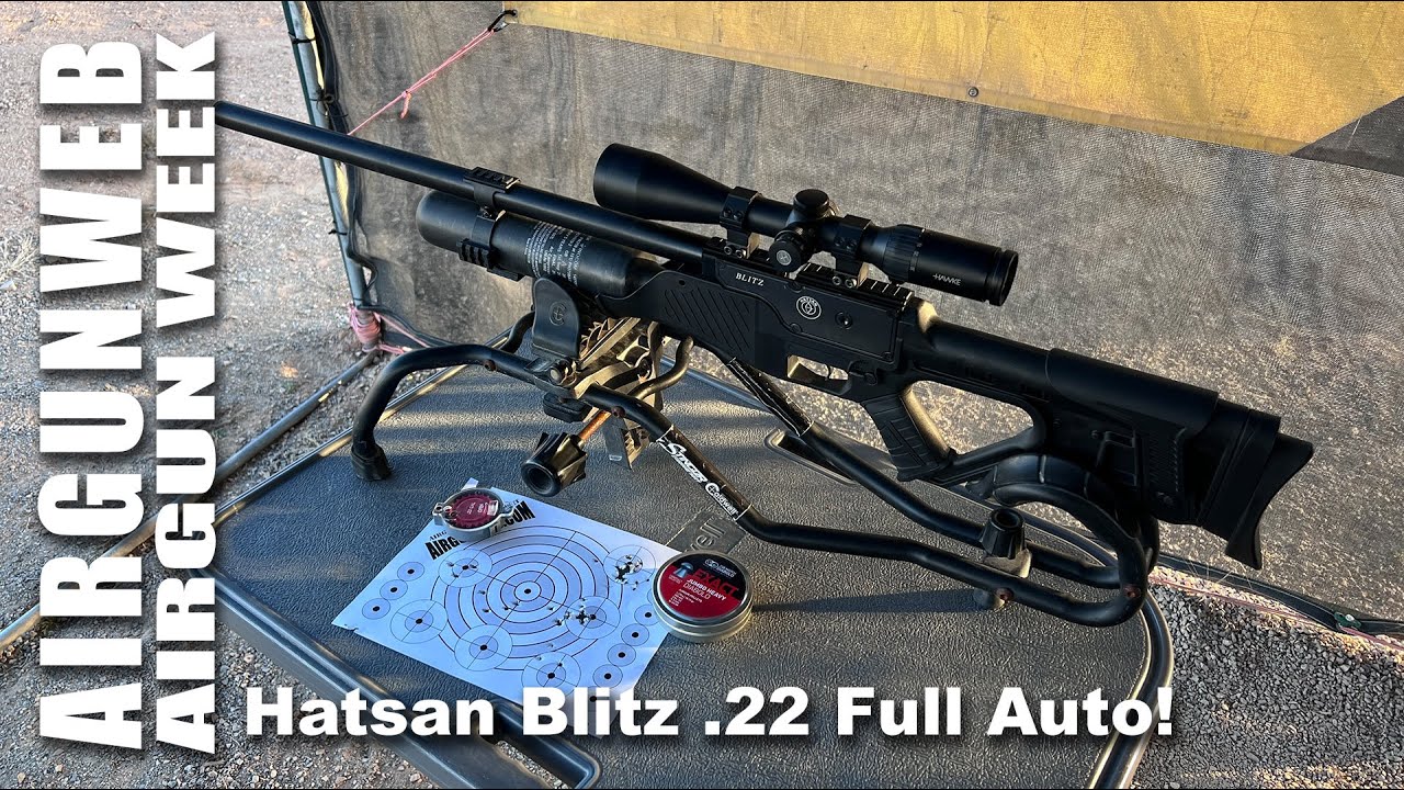 НЕДЕЛЯ ПНЕВМАТИЧЕСКОГО ОРУЖИЯ 2022 — пневматическая винтовка Hatsan Blitz 22 FULL-AUTO — обзор, т...