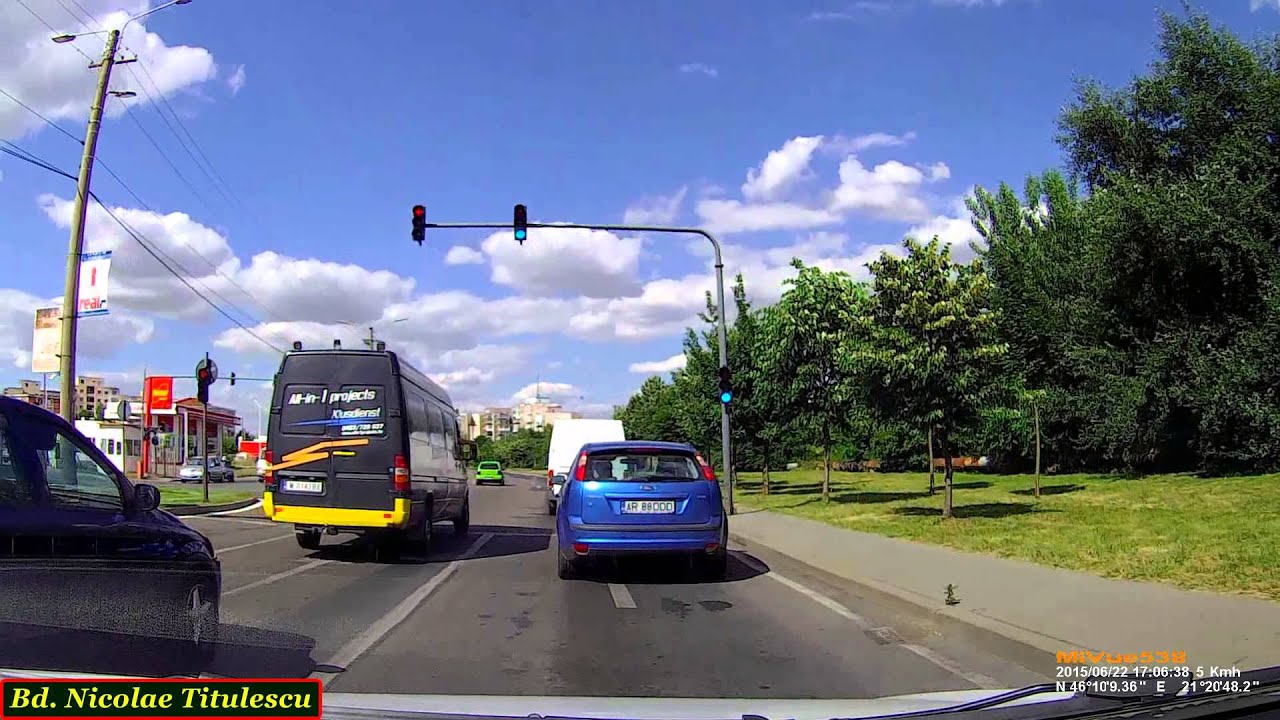 Driving in Arad (Romania):  Aradul Nou - Micălaca. (Timelapse 2x).