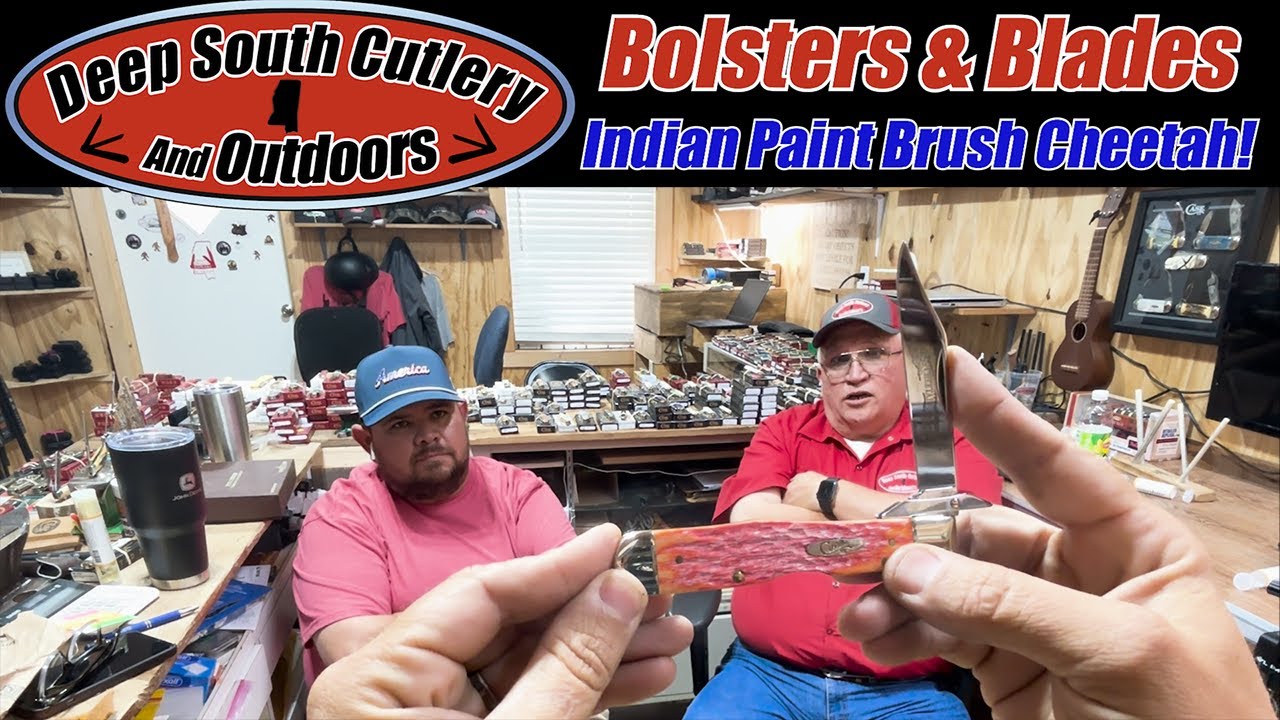Bolster & Blades, Indian Paint Brush Cheetah! Amazing Collector's Piece #knifecollection #caseknives