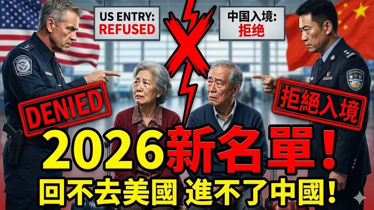 華人回國注意！2026 入境新名單公佈：這 7 類人在機場被攔下，回不去美國也進不了中國！#2026入境新名單 #美國入境 #中國入境 #出入境新規定 #邊境管制 #旅行警告 #國際旅行