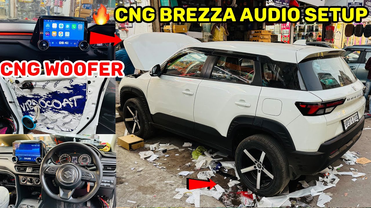 Maruti Brezza Cng Car Audio Setup 😱🔊 Diamond 2k Stereo  Full Car Damping