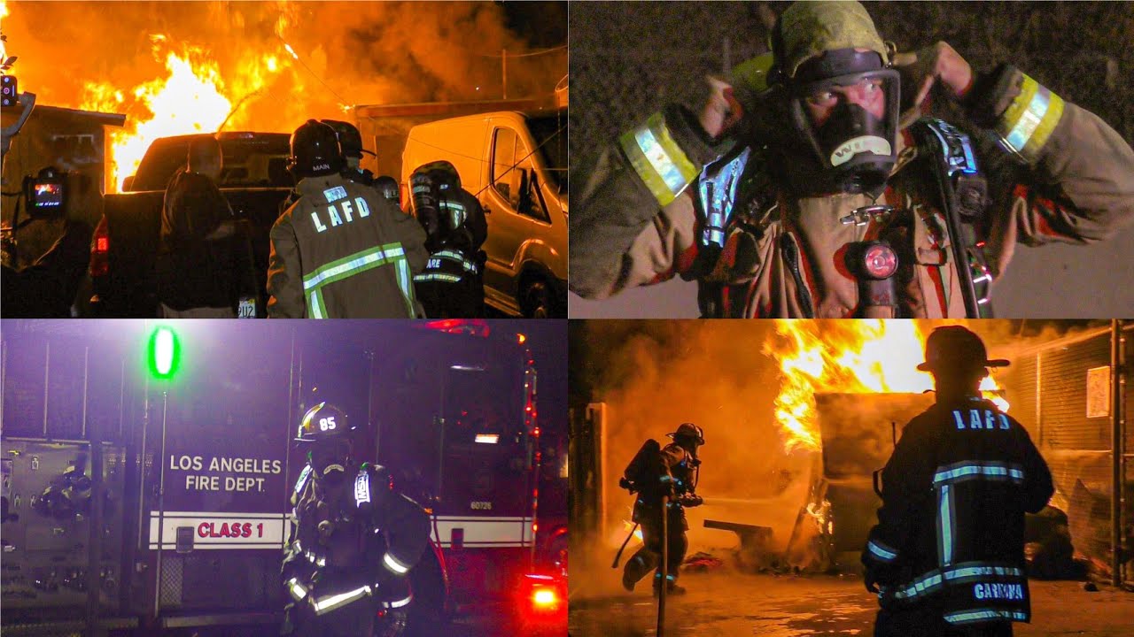 LAFD Working Various Fires on the 4th of July (South Los Angeles)