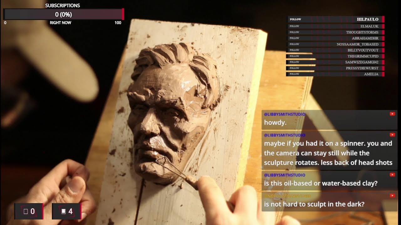 Live Scupting: Oil clay sculpture