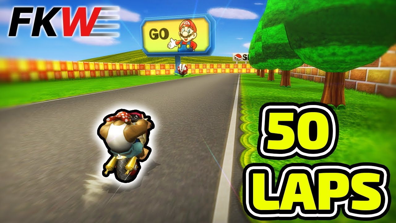 Time Trial Endurance - 50 LAPS of N64 Mario Raceway - Mario Kart Wii