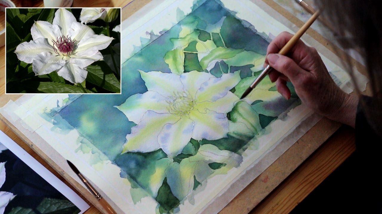 Watercolour Demo: Single White Flower Part 3
