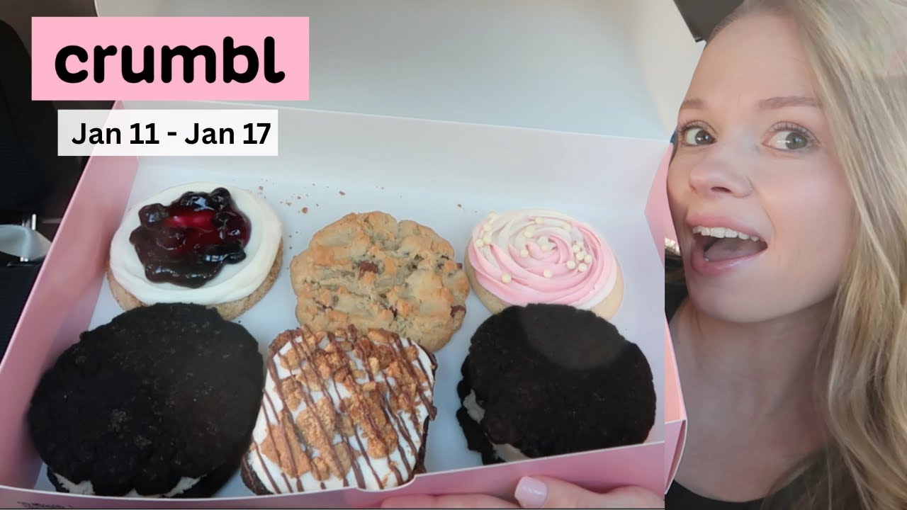 Пробую новые вкусы печенья CRUMBL на этой неделе: брауни «Смор» и печенье-сэндвич «Орео с кремом».