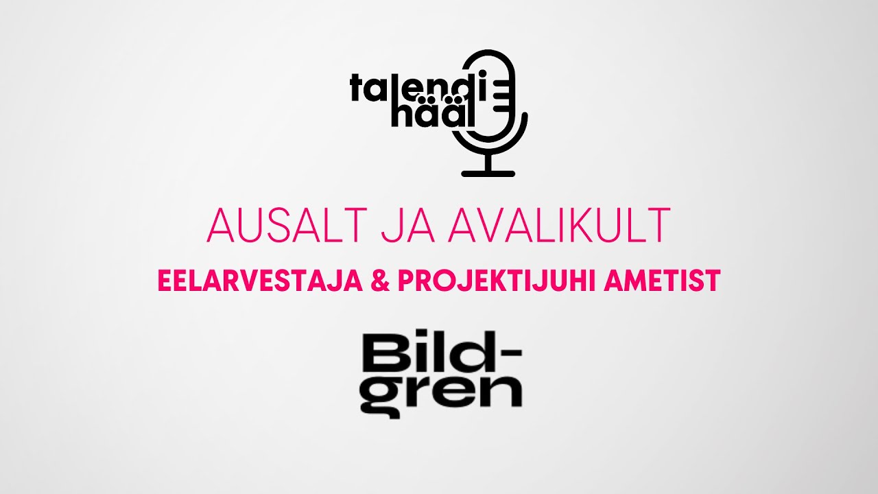 Talendih&auml;&auml;l X Bildgren Ehitus | T&ouml;&ouml;st ehituse eelarvestaja ja projektijuhina