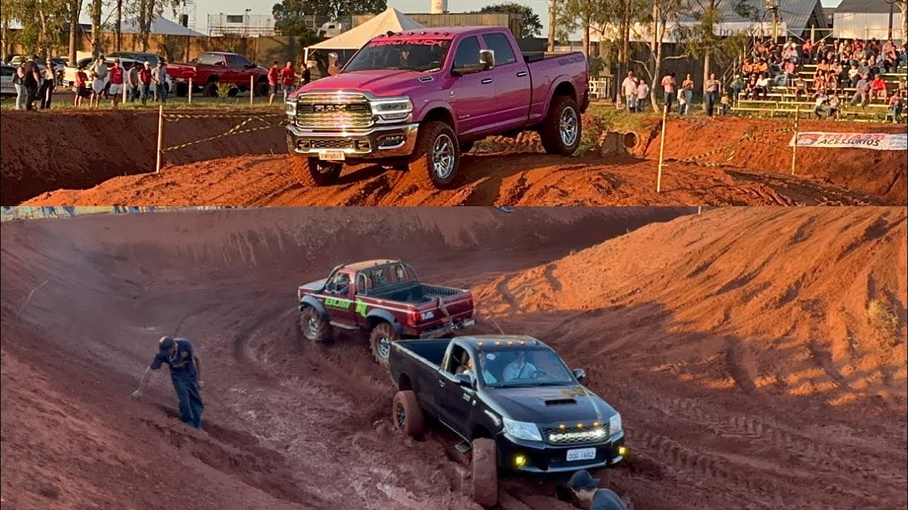 F1000 PUXANDO HILUX ATOLADA ,’DODGE RAM MOENDO NO BARRO
