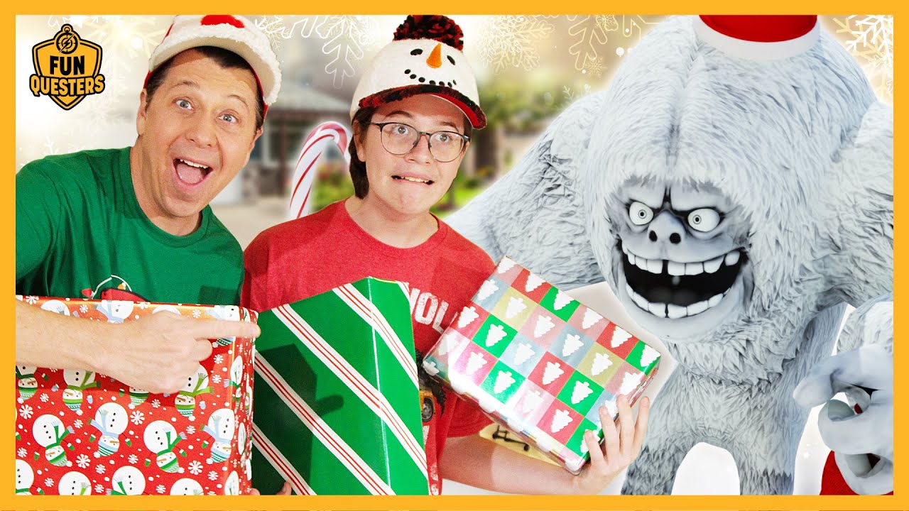 Giant Christmas Snow Monster Returns to Battle FunQuesters Aaron & LB with Surprise Challenge!