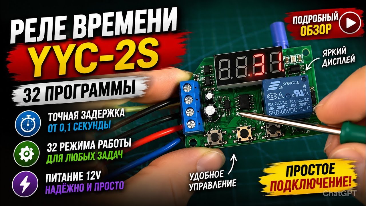 Реле времени YYC-2S. 32 программы. Полный обзор