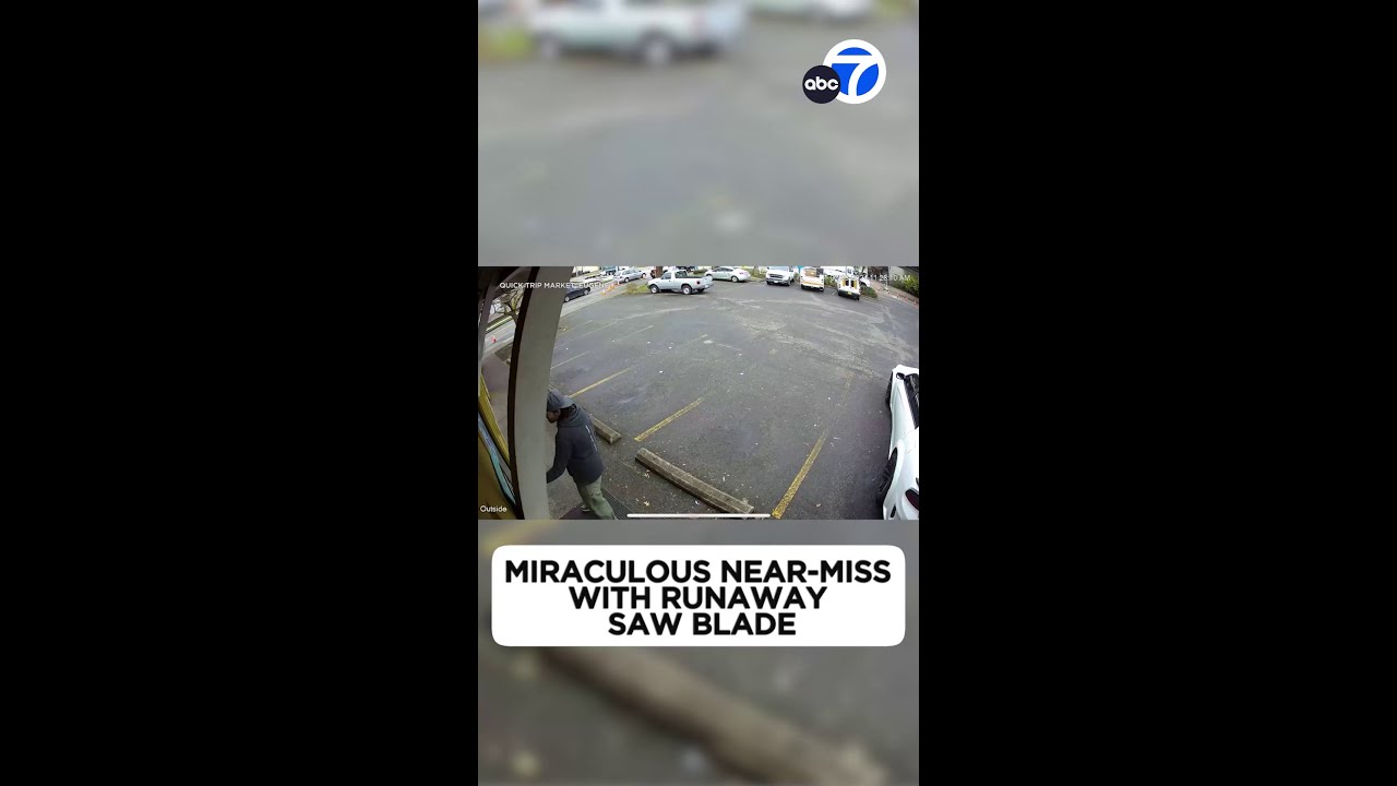 Oregon man narrowly escapes death by runaway saw blade