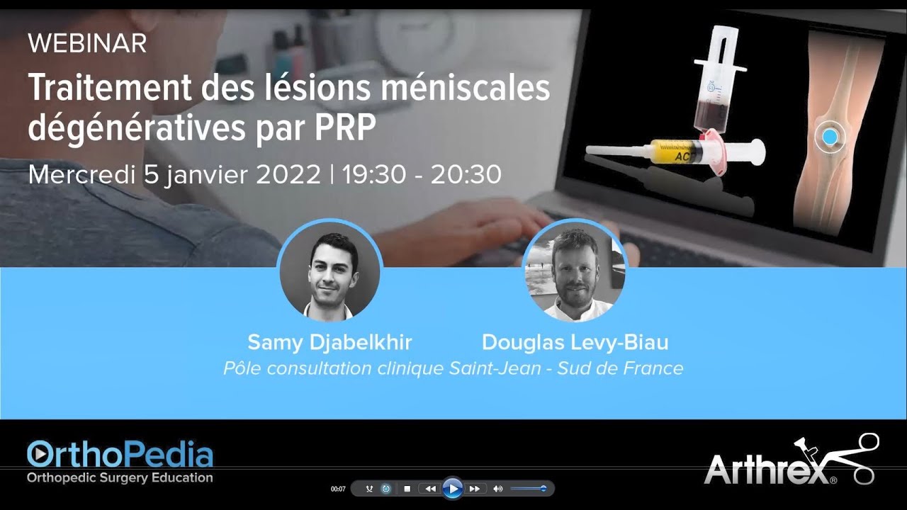 PRP & Lésions méniscales dégénératives | Webinar Samy Djabelkhir et Douglas Levy-Biau