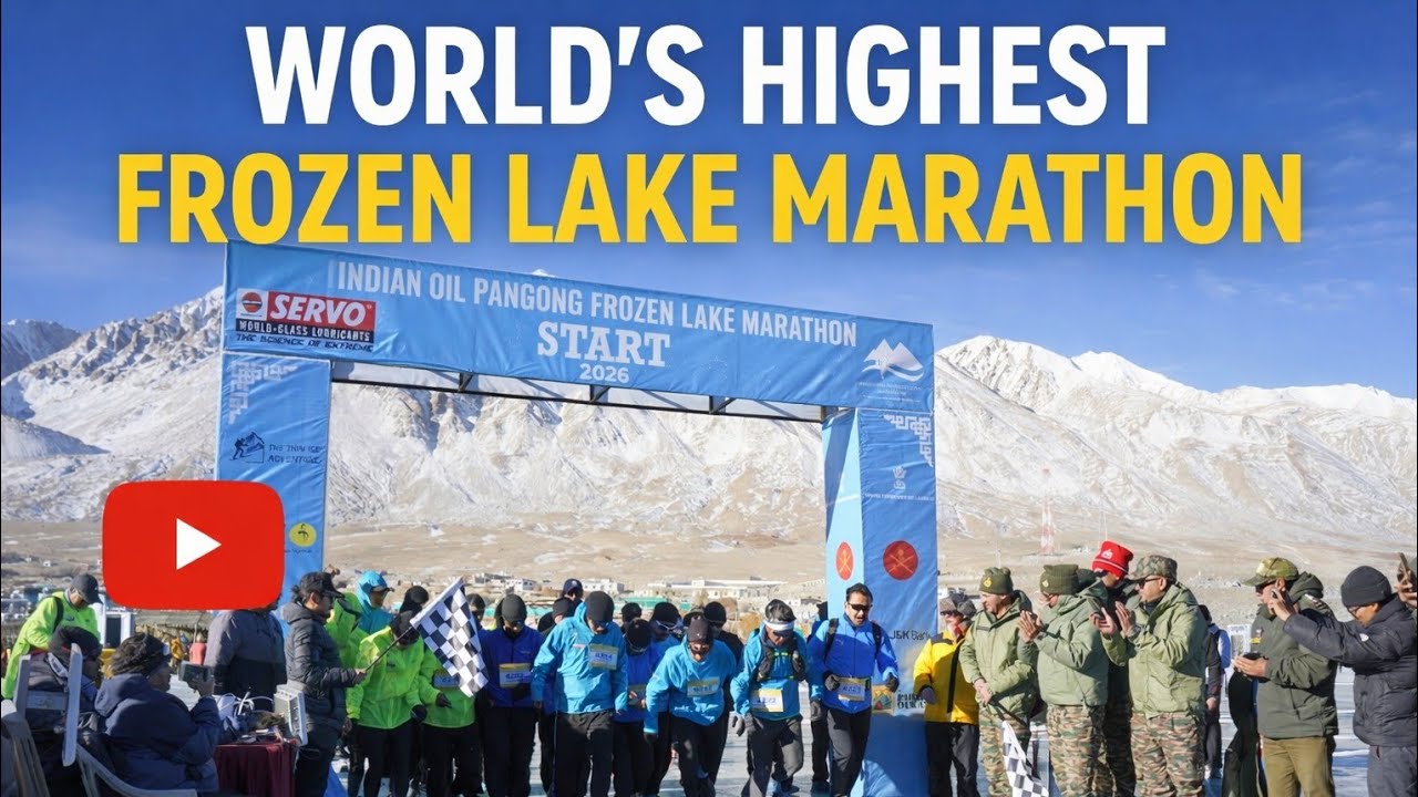Pangong Frozen Lake Marathon 2026 begins