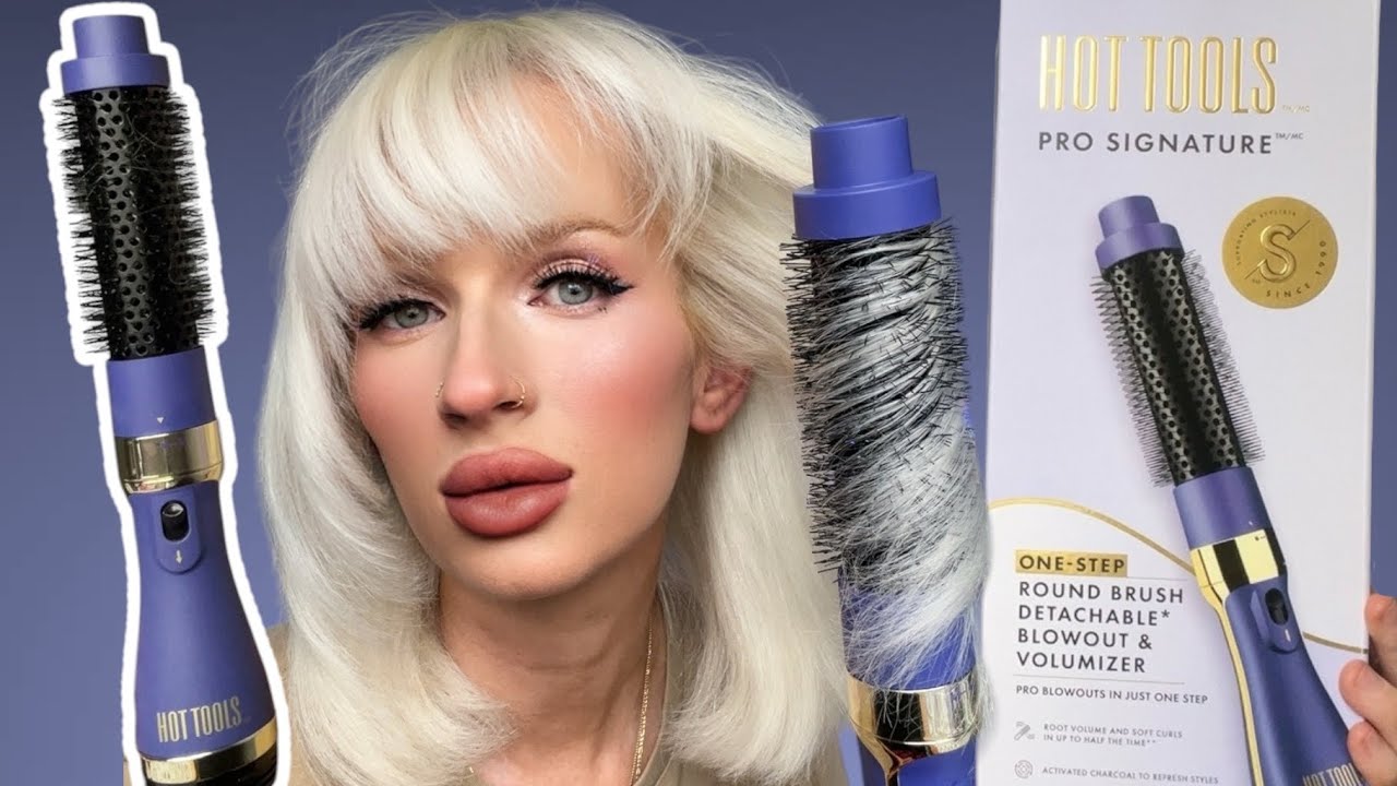 NEW Hot Tools Pro Signature One Step Round Brush and Hair Dryer - 1.5