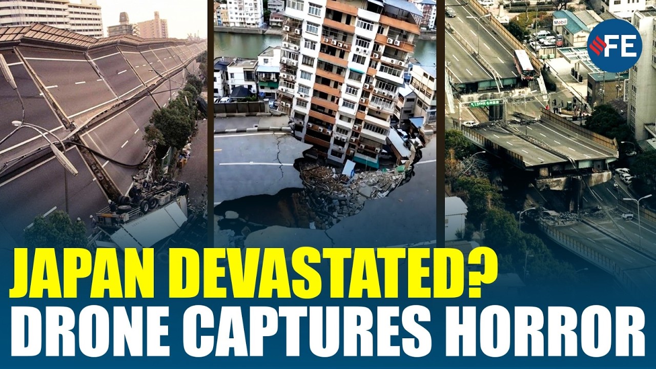 JAPAN QUAKE: Aerials Reveal Massive Damage After 7.1 Quake Topples Bridge & Triggers Tsunami Alert